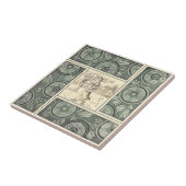 VT0049 Reproduction Antiek Transferware Tegeltje (Zijkant)