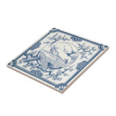 VT0056 Reproduction Antiek Transferware Tegeltje (Zijkant)