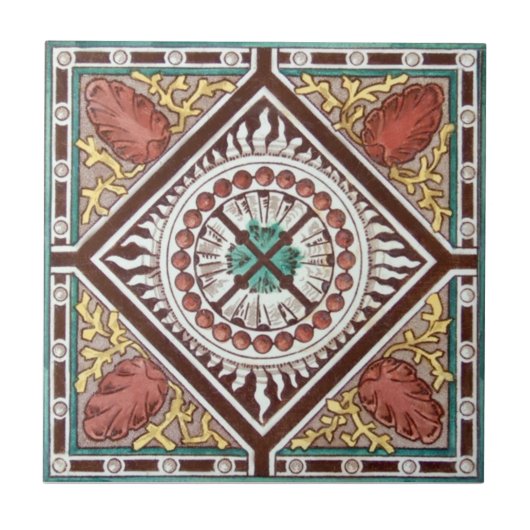 VT0057 Reproduction Antiek Transferware Tegeltje (Voorkant)