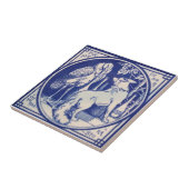 VT0061 Reproduction Antiek Transferware Tegeltje (Zijkant)