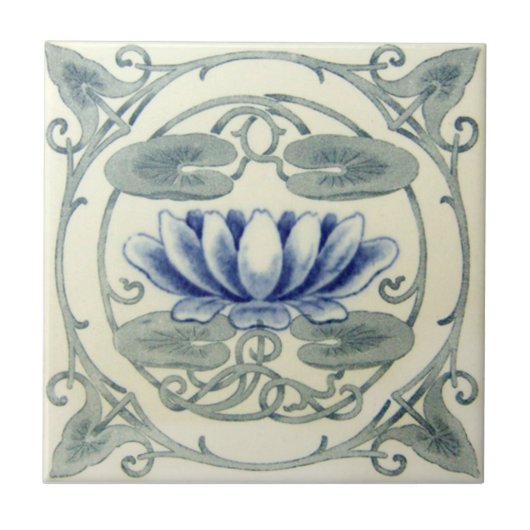 VT0063 Reproduction Antiek Transferware Tegeltje (Voorkant)