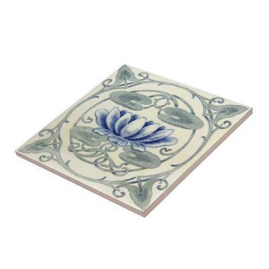 VT0063 Reproduction Antiek Transferware Tegeltje (Zijkant)