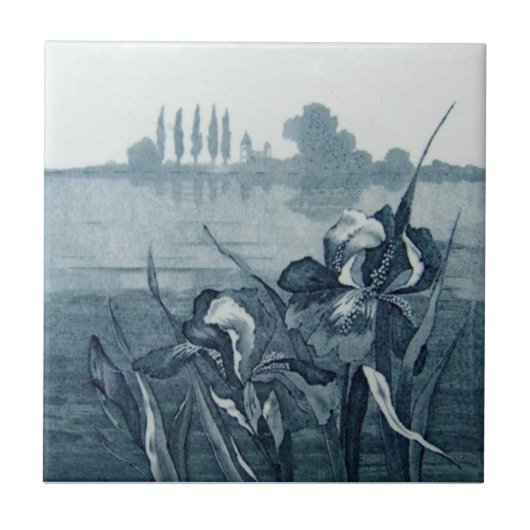 VT0065 Reproduction Antiek Transferware Tegeltje (Voorkant)