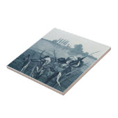 VT0065 Reproduction Antiek Transferware Tegeltje (Zijkant)