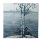 VT0066 Reproduction Antiek Transferware Tegeltje (Voorkant)