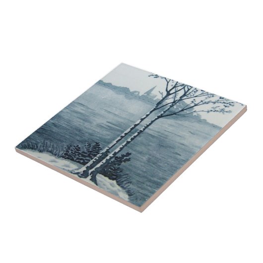 VT0066 Reproduction Antiek Transferware Tegeltje (Zijkant)