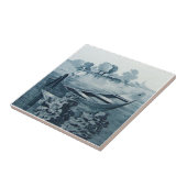 VT0067 Reproduction Antiek Transferware Tegeltje (Zijkant)