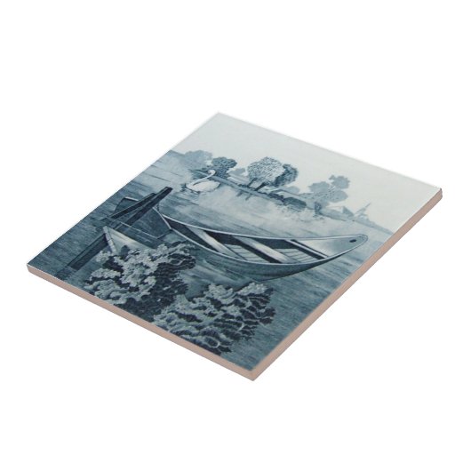 VT0067 Reproduction Antiek Transferware Tegeltje (Zijkant)