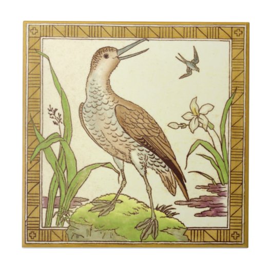 VT0069 Reproduction Antiek Transferware Tegeltje (Voorkant)