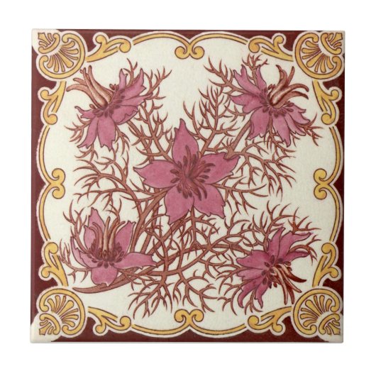 VT0072 Reproduction Antiek Transferware Tegeltje (Voorkant)