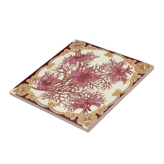 VT0072 Reproduction Antiek Transferware Tegeltje (Zijkant)