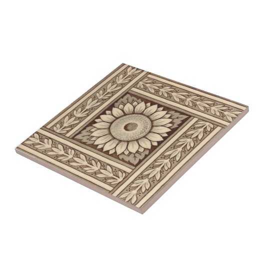 VT0074 Reproduction Antiek Transferware Tegeltje (Zijkant)