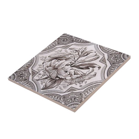 VT0076 Reproduction Antiek Transferware Tegeltje (Zijkant)