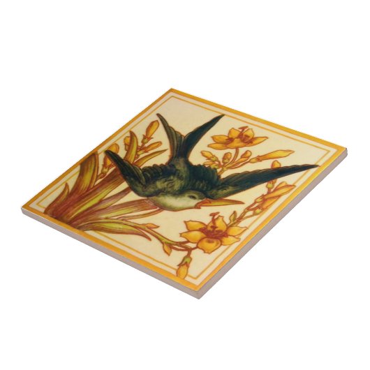 VT0081 Reproduction Antiek Transferware Tegeltje (Zijkant)