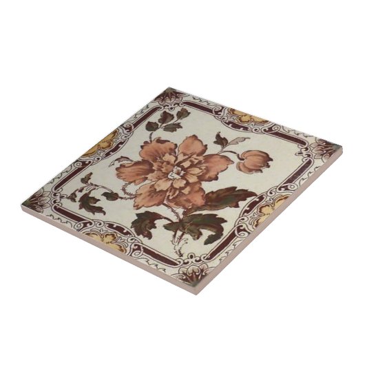 VT0091 Reproduction Antiek Transferware Tegeltje (Zijkant)