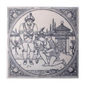 VT0092 Reproduction Antiek Transferware Tegeltje (Voorkant)