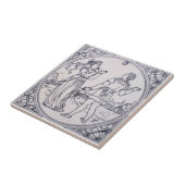 VT0094 Reproduction Antiek Transferware Tegeltje (Zijkant)