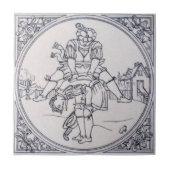 VT0095 Reproduction Antiek Transferware Tegeltje (Voorkant)