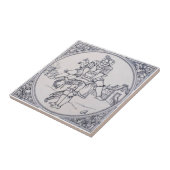 VT0095 Reproduction Antiek Transferware Tegeltje (Zijkant)