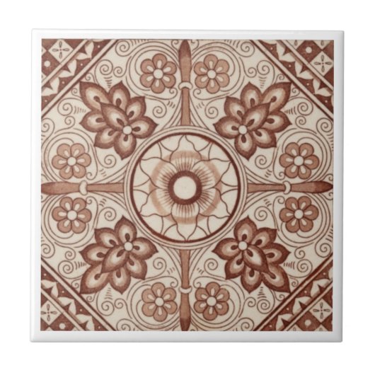 VT0100 Reproduction Antiek Transferware Tegeltje (Voorkant)