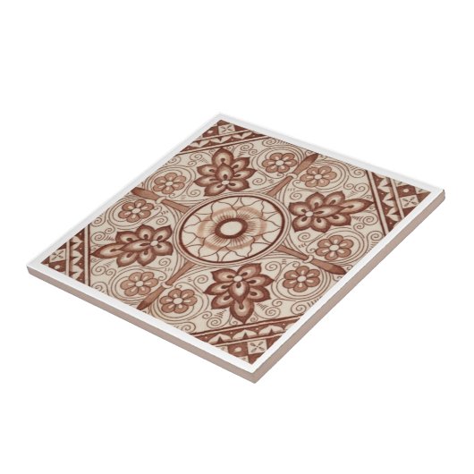 VT0100 Reproduction Antiek Transferware Tegeltje (Zijkant)