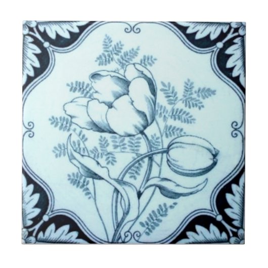 VT0101 Reproduction Antiek Transferware Tegeltje (Voorkant)