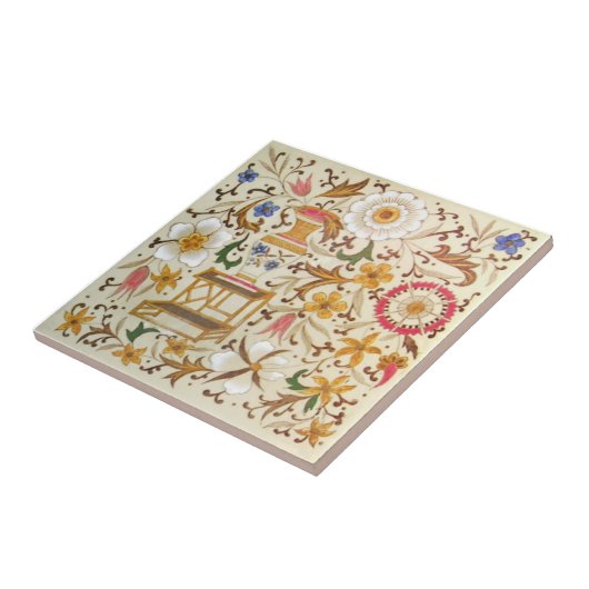 VT0105 Reproduction Antiek Transferware Tegeltje (Zijkant)