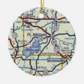 Vt. Atkinson WI  Map Keramisch Ornament (Voorkant)