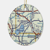 Vt. Atkinson WI  Map Keramisch Ornament (Links)