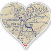 Vt. Davis TX  Map Sticker (Voorkant)