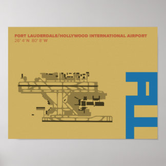 Vt. Diagram-Poster van de luchthaven Lauderdale (F Poster