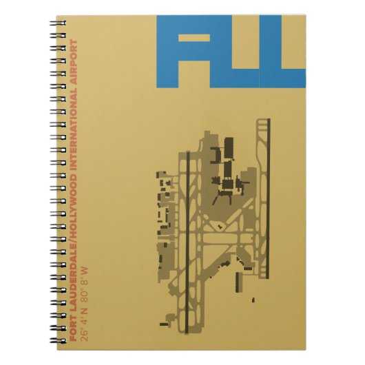 Vt. Diagram van Lauderdale Airport (FLL)-notebook Notitieboek (Voorkant)