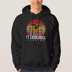 Vt. Fort Lauderdale Florida FL Retro Distr Hoodie