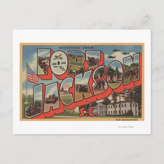 Vt. Jackson, South Carolina - Large Letter Scene Briefkaart (Voorkant)