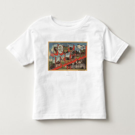 Vt. Jackson, South Carolina - Large Letter Scene Kinder Shirts (Voorkant)