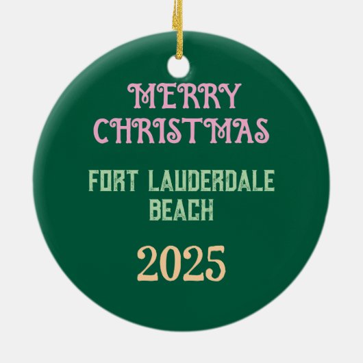 Vt. Lauderdale Beach Sand Shells Keramisch Ornament (Achterkant)