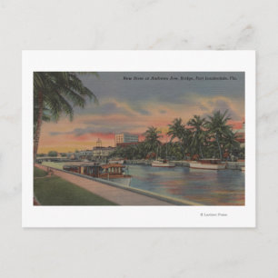 Vt. Lauderdale, FL - New River Uitzicht & Andrews Briefkaart