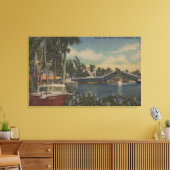Vt. Lauderdale, FL - New River Uitzicht & Drawbrid Canvas Afdruk (Insitu (Woonkamer))