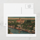 Vt. Lauderdale, FL - Uitzicht New River & Court Briefkaart (Voorkant / Achterkant)