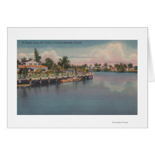 Vt. Lauderdale, Florida - Canal Scene