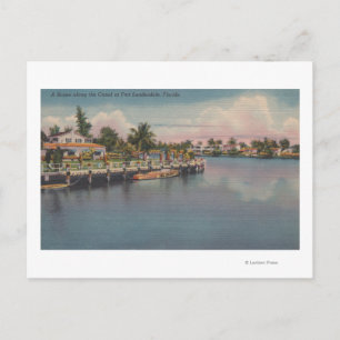 Vt. Lauderdale, Florida - Canal Scene Briefkaart