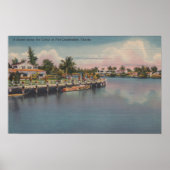 Vt. Lauderdale, Florida - Canal Scene Poster (Voorkant)