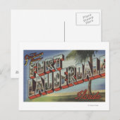 Vt. Lauderdale, Florida - Grote Letter-scènes Briefkaart (Voorkant / Achterkant)