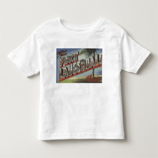 Vt. Lauderdale, Florida - Grote Letter-scènes Kinder Shirts (Voorkant)