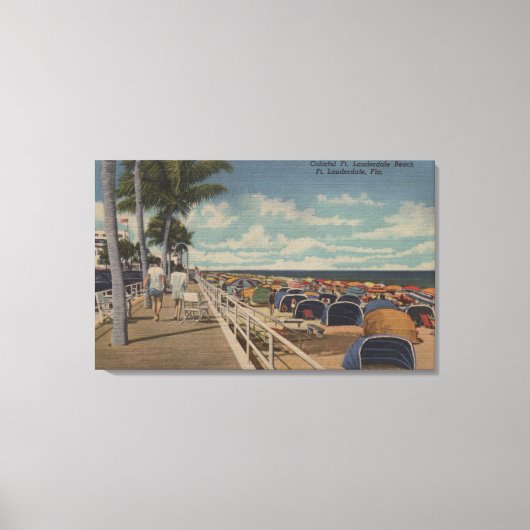 Vt. Lauderdale, Florida - Uitzicht Ft. L. Canvas Afdruk (Voorkant)