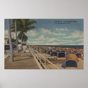 Vt. Lauderdale, Florida - Uitzicht Ft. L. Poster