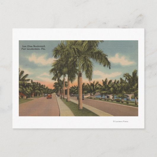 Vt. Lauderdale, Florida - Uitzicht van Las Olas Briefkaart (Voorkant)