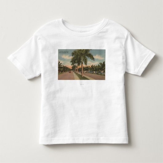 Vt. Lauderdale, Florida - Uitzicht van Las Olas Kinder Shirts (Voorkant)