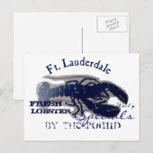 Vt. Lauderdale Fresh Lobster Briefkaart (Voorkant / Achterkant)