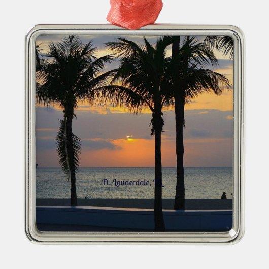 Vt. Lauderdale Sunrise Metalen Ornament (Voorkant)